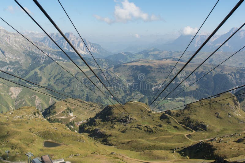 Cable Car Lines into Valley Stock Photo Image of scenic, lines 78745360