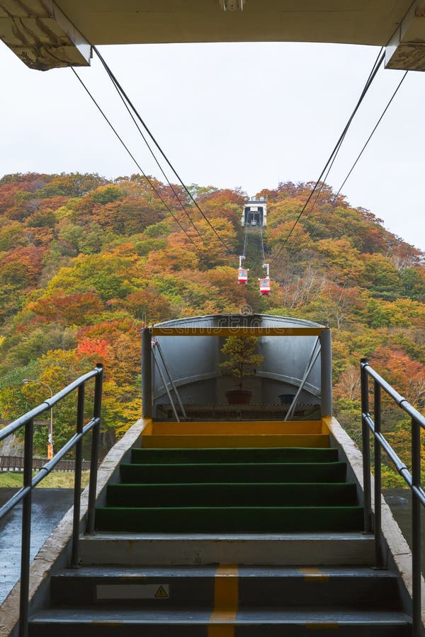 Cable car at Nikko in autumn royalty free stock photo Cable car at Nikko in autumn royalty free stock photo