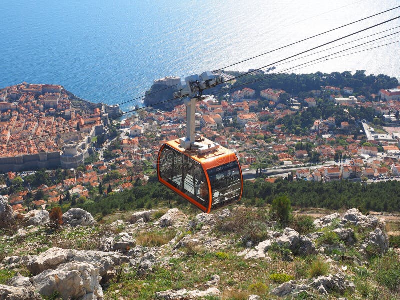Cable Car Over the City of Dubrovnik Stock Photo Image of travel, vacation 126003260