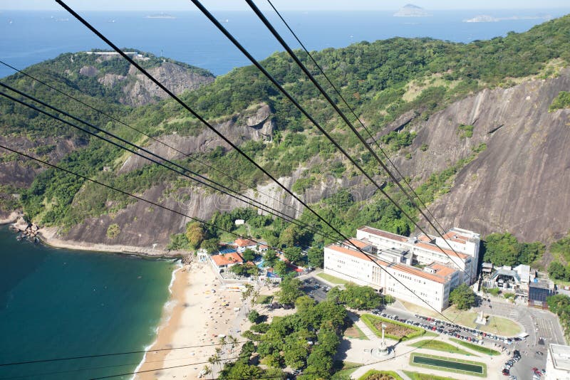 The cable car to Sugar Loaf stock photography The cable car to Sugar Loaf stock photography