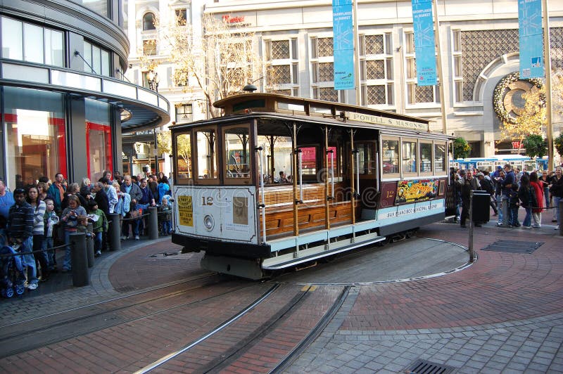 Cable Car on Turntable, San Francisco Editorial Stock Photo Image of