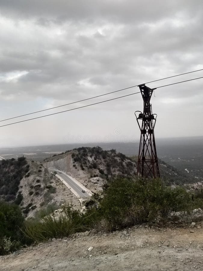 Cable Carril I Chilecito, La Rioja, Argentina Arkivfoto Bild av kallt