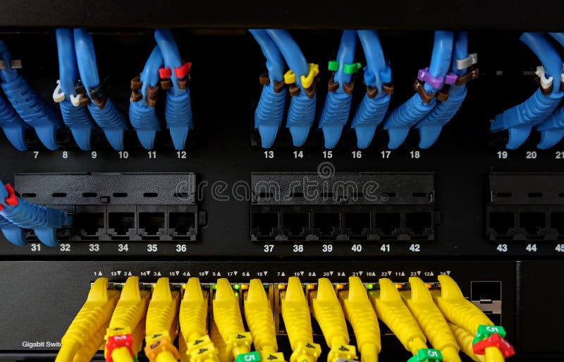 Cable lan for stock image. Image of server, router 93343727