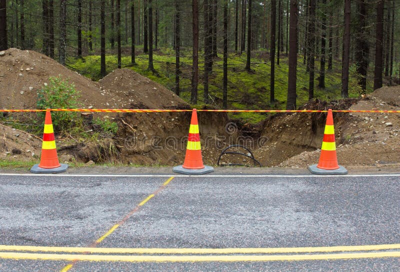Cable laying stock image