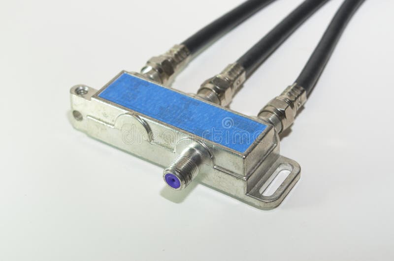 Cable splitter box for coax royalty free stock images