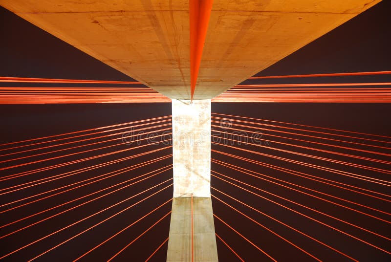 Cable stayed bridge stock image