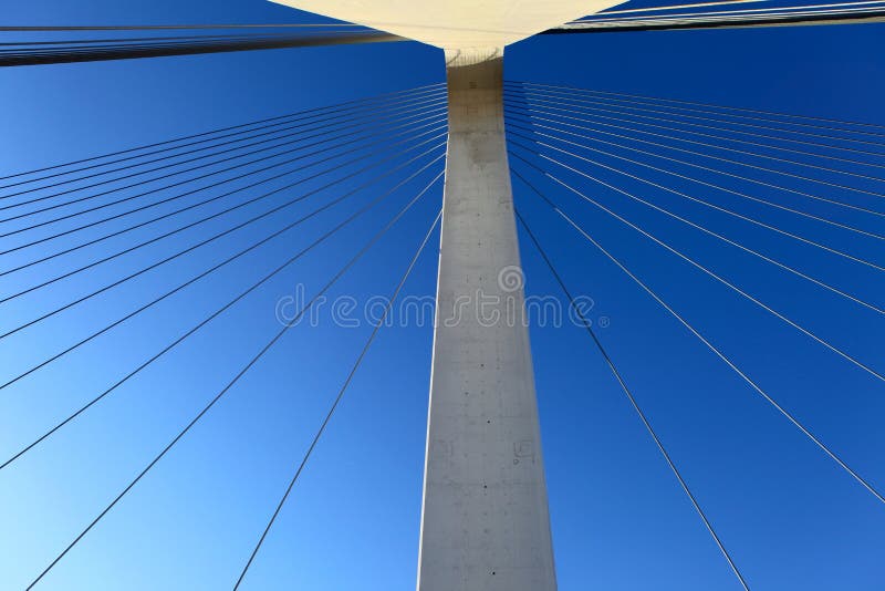 Cable-stayed bridge royalty free stock photo