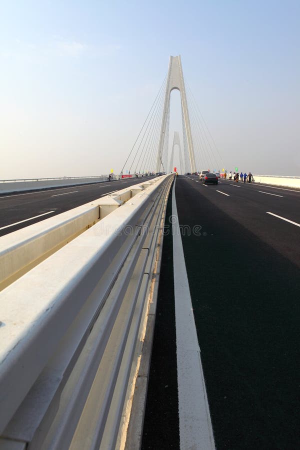 Cable-stayed bridge royalty free stock images