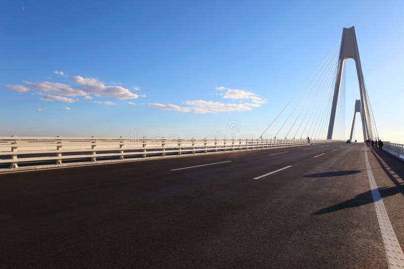 Cable-stayed bridge royalty free stock photography