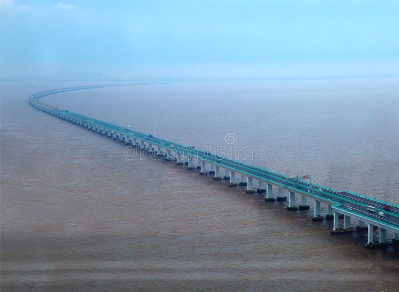 Cable-stayed bridge stock image