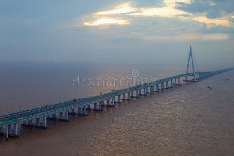 Cable-stayed bridge royalty free stock photo