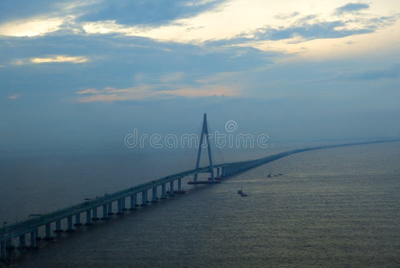 Cable-stayed bridge royalty free stock photo