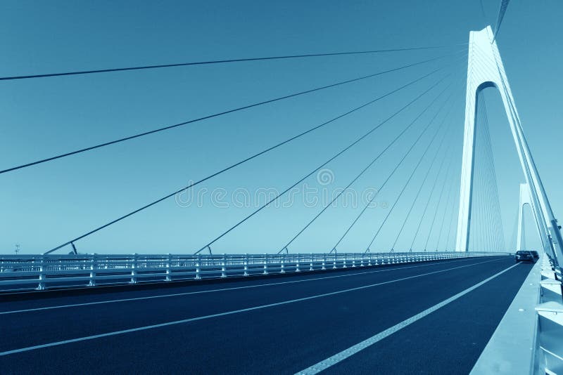 Cable-stayed bridge royalty free stock photos