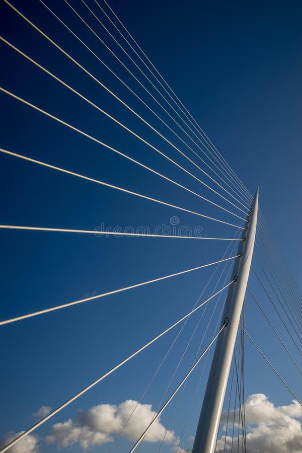 Cable stayed bridge royalty free stock photos