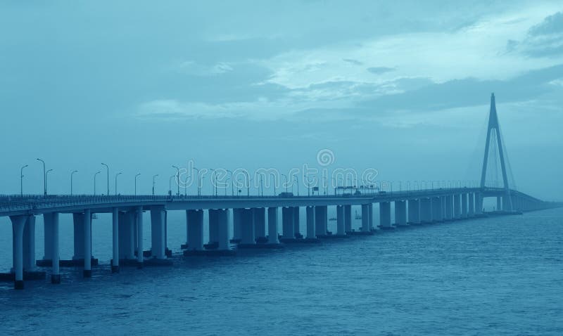 Cable-stayed bridge stock photo