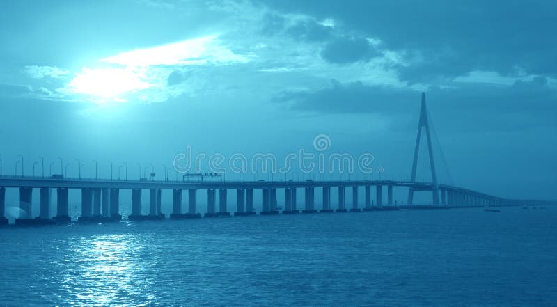 Cable-stayed bridge stock photography