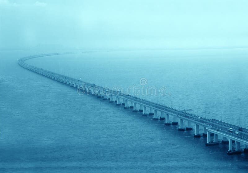 Cable-stayed bridge stock photography