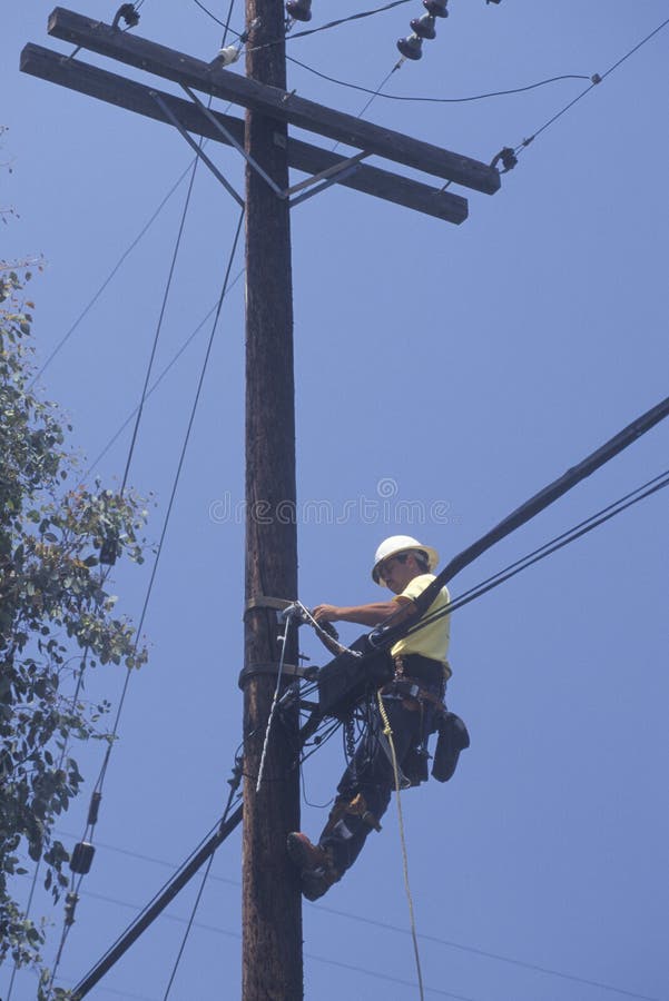 Telephone Cable Repair stock photo. Image of cable, technician 4042150