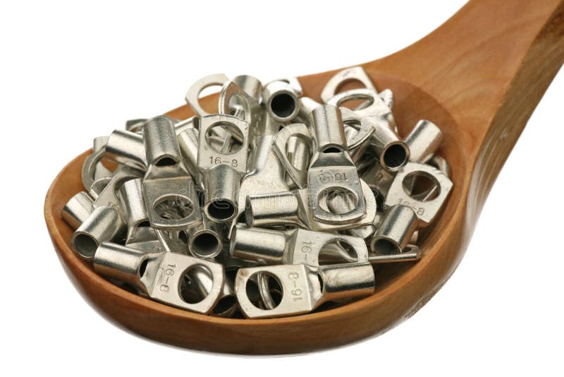 Cable terminals stock image. Image of wire, pretinned - 13125601