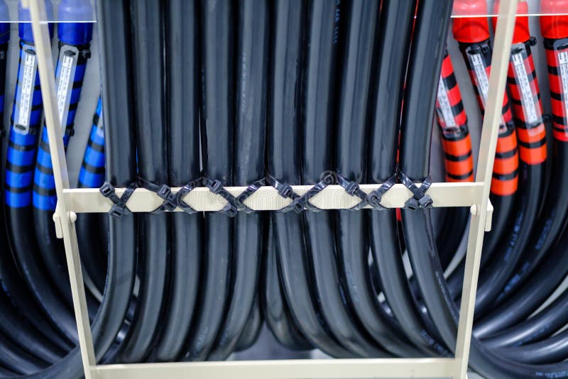 Low voltage wires neatly run during construction phase for smart home features