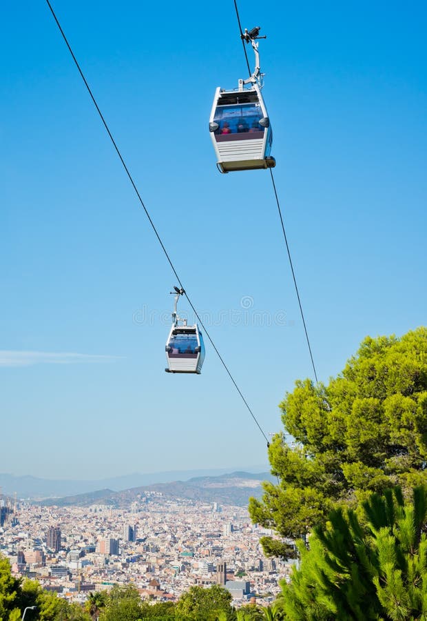 Cable Car in Barcelona, Spain Stock Photo Image of barcelona