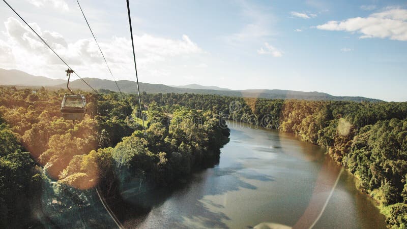 Cablecarril de la selva tropical de Skyrail, Queensland, Australia foto de archivo Cablecarril de la selva tropical de Skyrail, Queensland, Australia foto de archivo