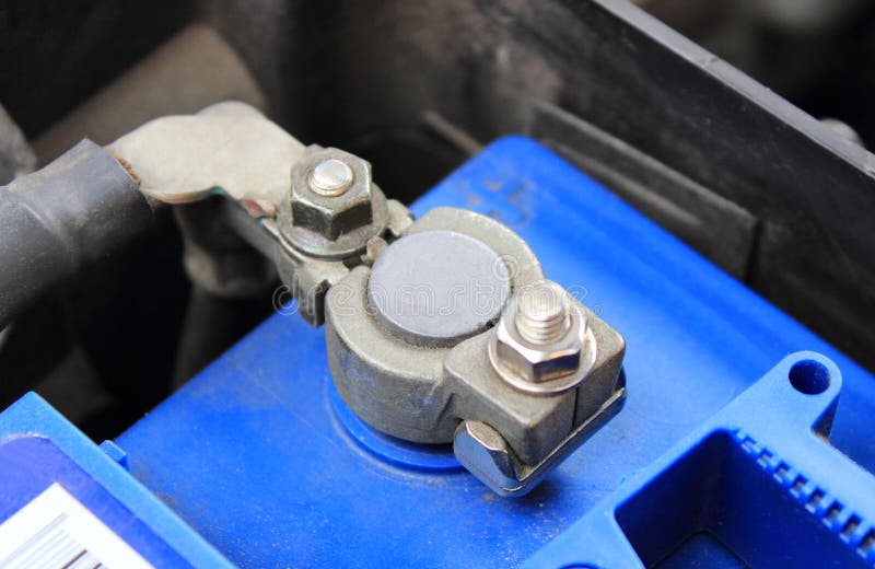 Cables Connected To Car Battery Stock Image Image of dirty, connector