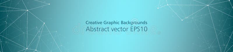 Cablurile digitale futuriste conectează conceptul de vector poligonal cu spațiu de copiere royalty free illustration