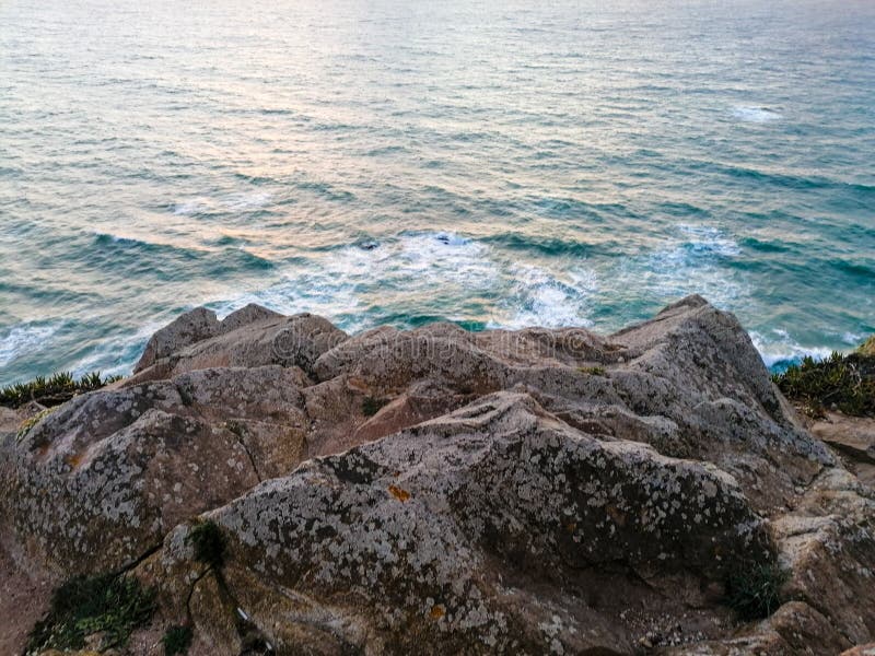 Cabo da roca thenbsp punto más occidental de la cordillera sintra foto de archivo libre de regalías
