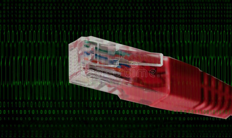 Cabo de internet e código foto de stock royalty free