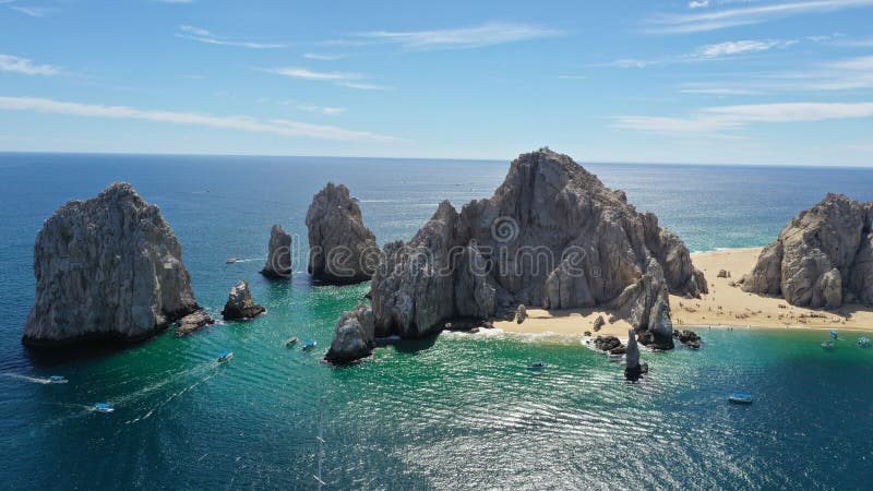 Belle vue aérienne de l'arche de cabo san lucas