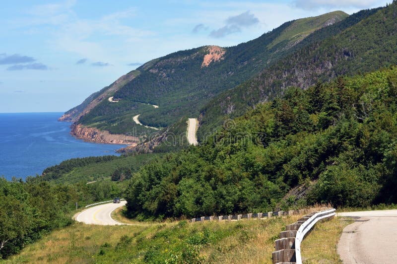 The Cabot Trail in Cape Breton royalty free stock photography