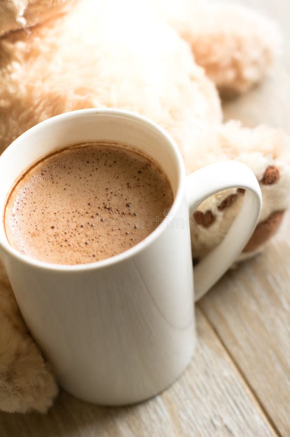 Cacao drink in the mug stock image. Image of health, dessert 37536899