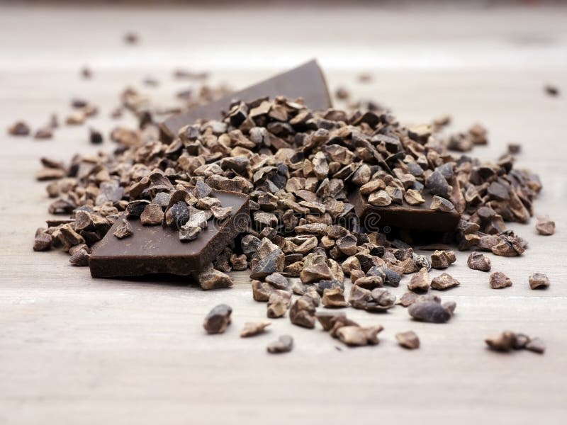 Cacao Nibs Raw Crushed Beans Stock Image Image of seeds, industry