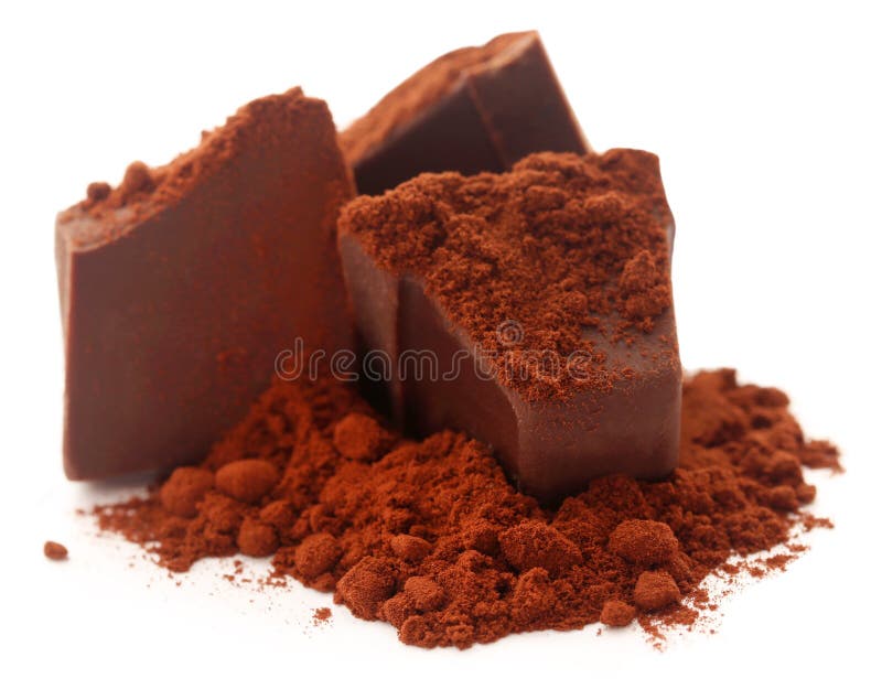 Cacao Powder with Chocolate Stock Photo Image of background, cacao 128645134