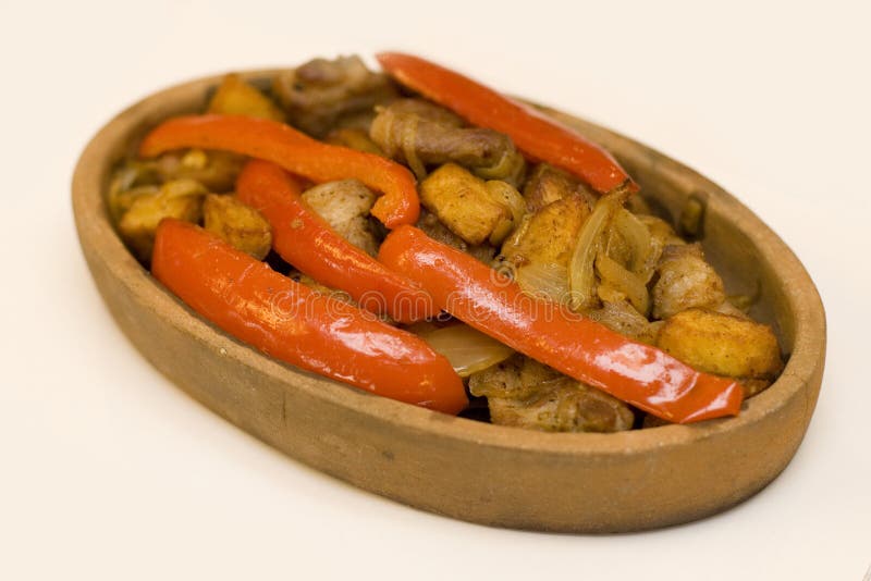 Cacerola asada a la parrilla del cerdo imágenes de archivo libres de regalías Cacerola asada a la parrilla del cerdo imágenes de archivo libres de regalías