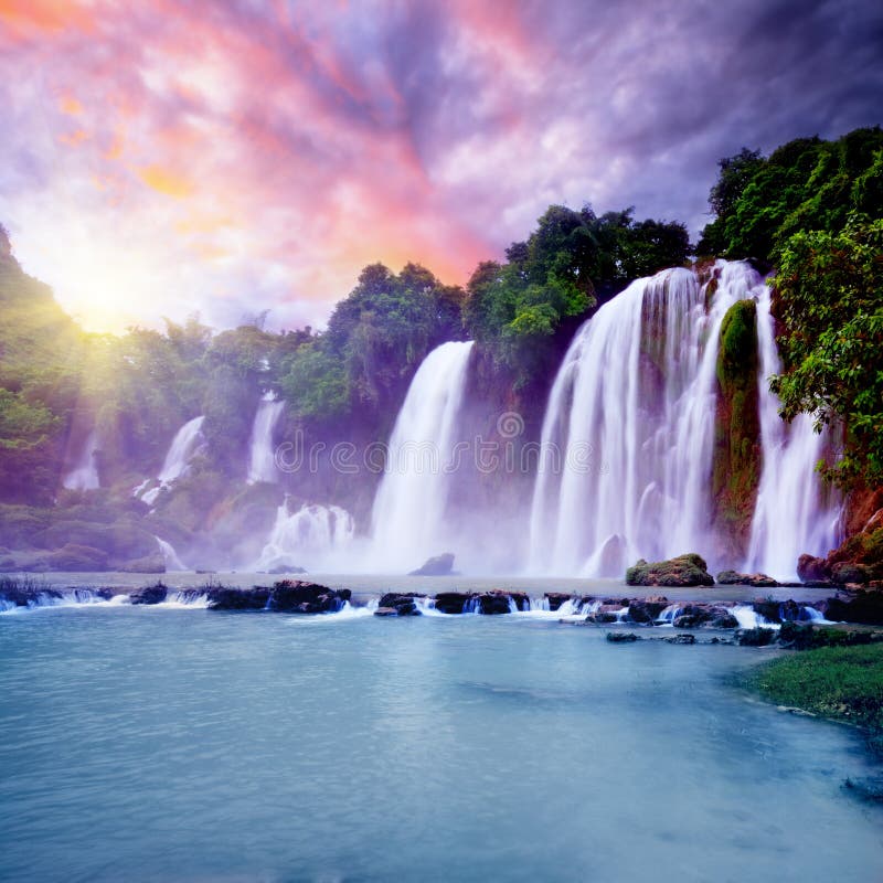Cachoeira de Banyue imagens de stock Cachoeira de Banyue imagens de stock