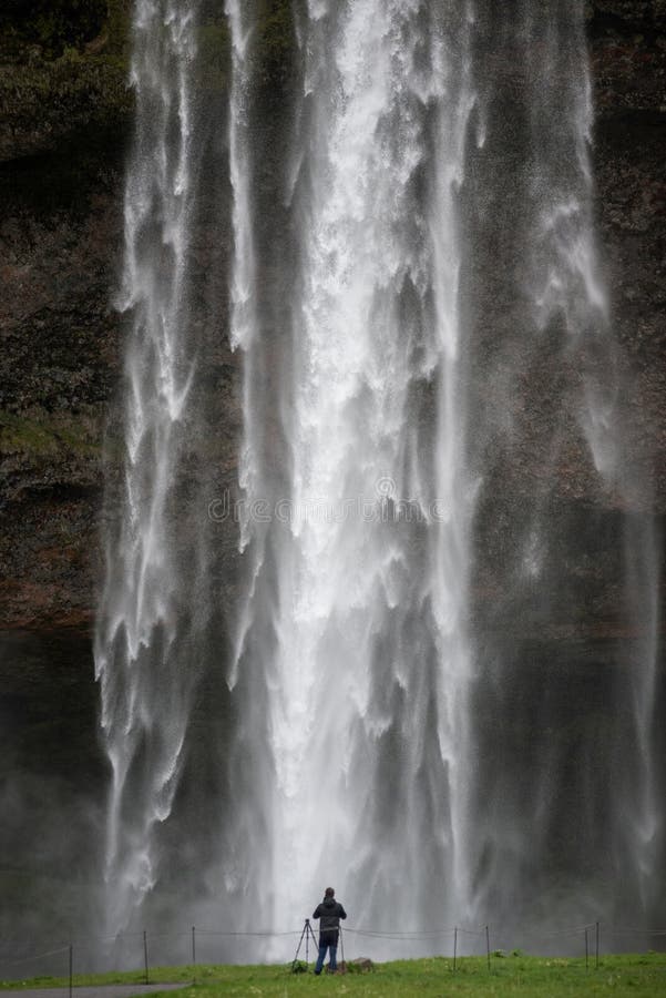 Cachoeira de Seljalandsfoss, Isl?ndia do sul foto de stock Cachoeira de Seljalandsfoss, Isl?ndia do sul foto de stock