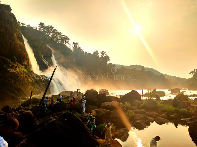 A cachoeira dourada imagens de stock A cachoeira dourada imagens de stock