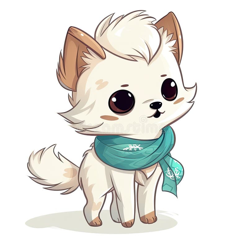 Cachorrinho Branco Bonitinho Como Motoqueira Com Desenho Animado De Moto  Estilo Chibi Ai Generative Ilustração Stock - Ilustração de velocidade,  gerado: 275853198