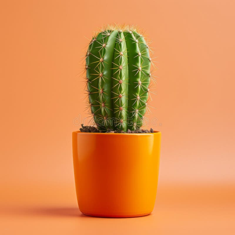 Cacti w glinianych doniczkach. minimalizm. generowane zdjęcie wysokiej jakości