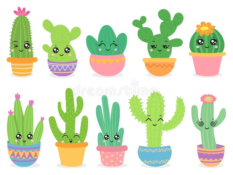 Vetores de Pote De Cactos Bebê Cacto De Desenho Animado Verde Com Rosto  Feliz e mais imagens de Botânica - Assunto - iStock