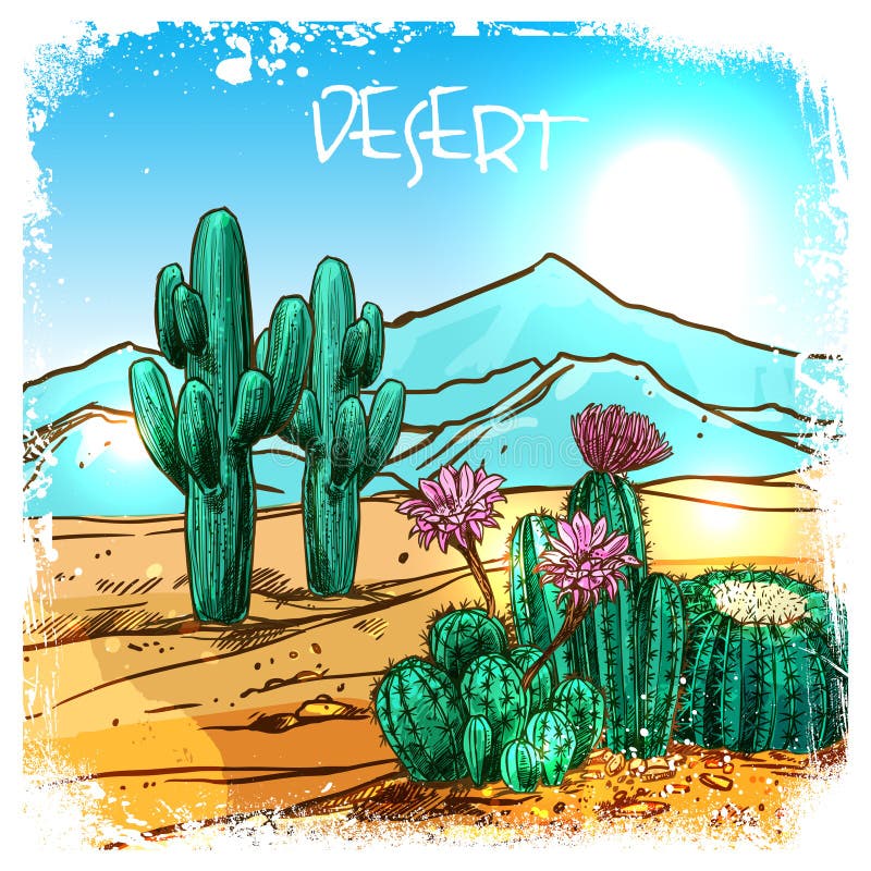 Um Desenho De Logotipo Simples De Um Cacto Ilustração Stock - Ilustração de  deserto, arte: 271890624