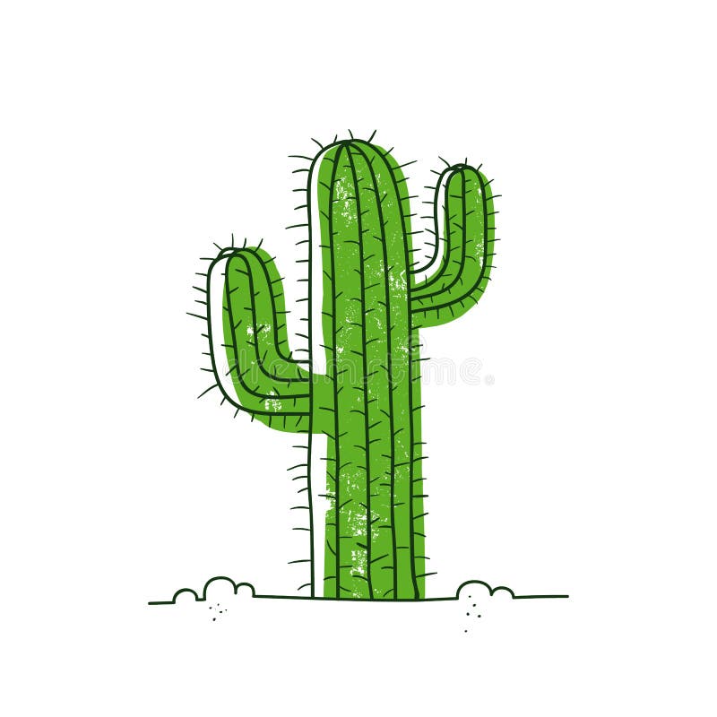 Free Vector, Hand painted cartoon cactus collection