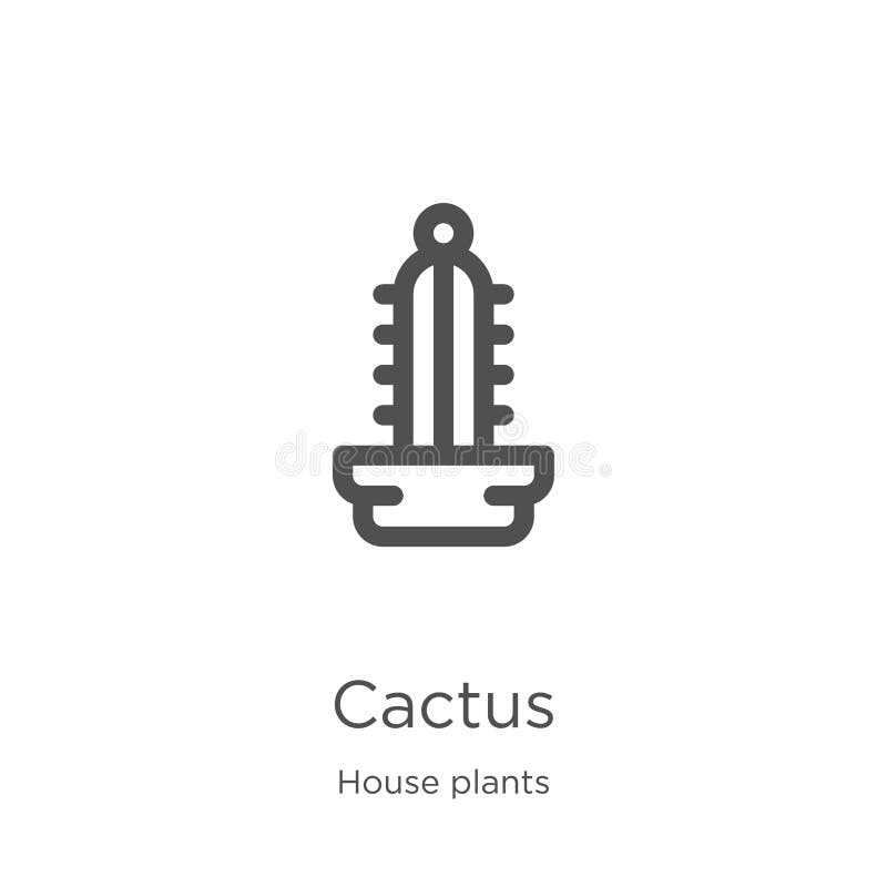 cactus icon vector from house plants collection. Thin line cactus outline icon vector illustration. Outline, thin line cactus icon stock illustration cactus icon vector from house plants collection. Thin line cactus outline icon vector illustration. Outline, thin line cactus icon stock illustration