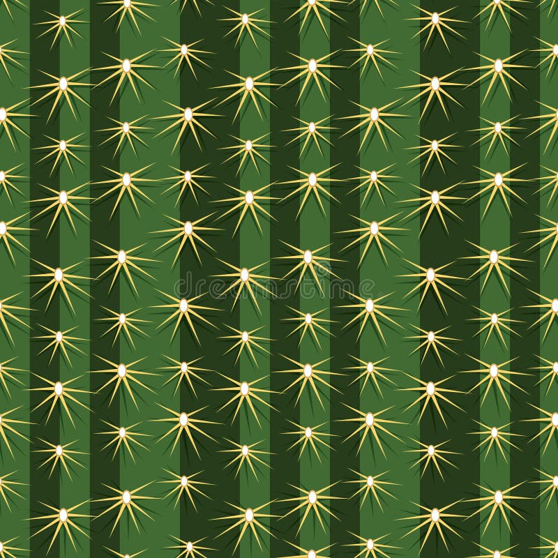 Cactus plants texture seamless pattern background