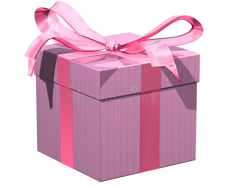 Cadeau rose illustration stock. Illustration du cadeau - 6278480