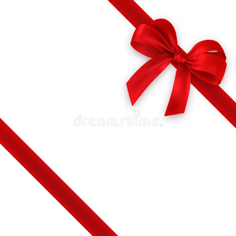 Cadeau rouge, bande, proue illustration de vecteur