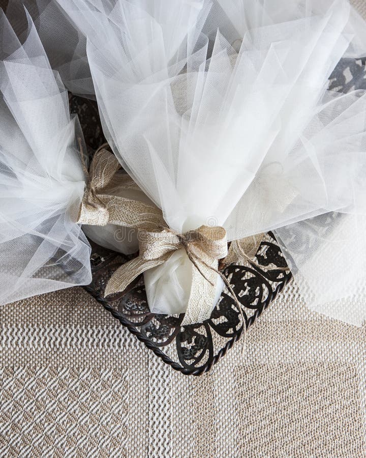 Cadeaux de mariage pour l'invité photographie stock Cadeaux de mariage pour l'invité photographie stock