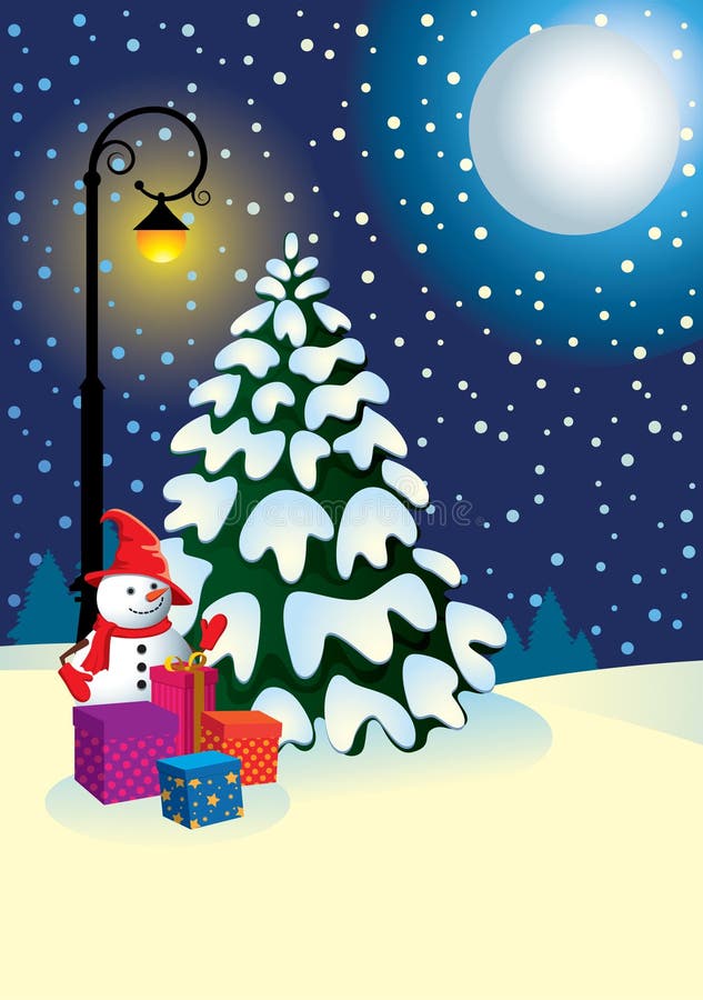 Cadeaux de Noël sous l'arbre illustration stock Cadeaux de Noël sous l'arbre illustration stock